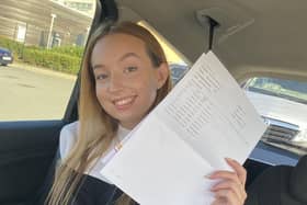 Harriet Smith, shows off her GCSE results - perfect 9 grades in her nine subjects EMN-200824-165806001