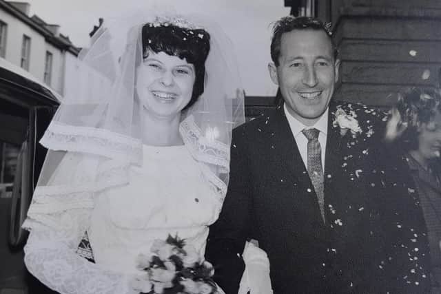 Margaret and Roy Hendey on their wedding day in 1964 EMN-200109-180545001