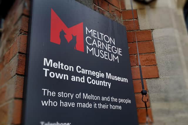 The sign at the entrance to Melton Carnegie Museum, on Thorpe End EMN-200809-114202001