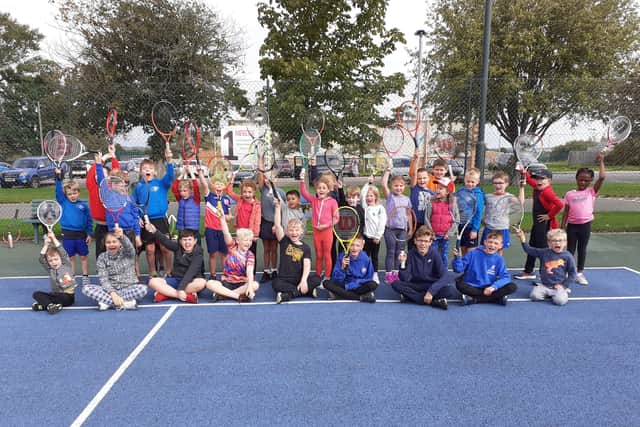 Some of the Melton Mowbray Tennis Club juniors