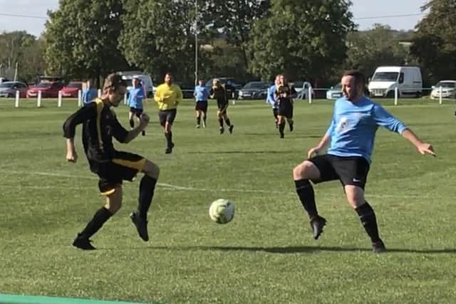 Action from Asfordby Development's victory over LocalLinkz.