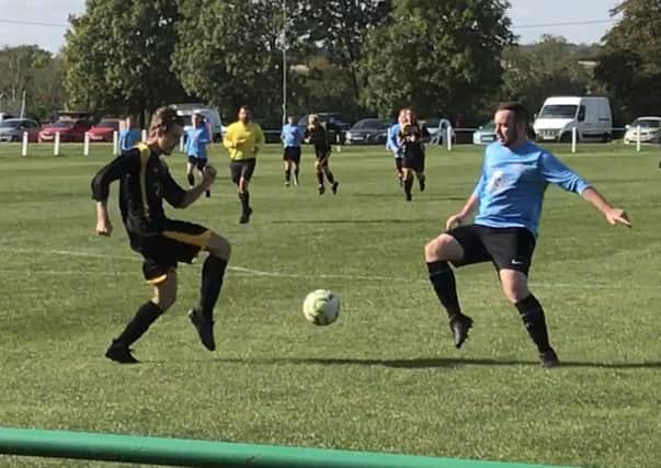 Action from Asfordby Development's victory over LocalLinkz.
