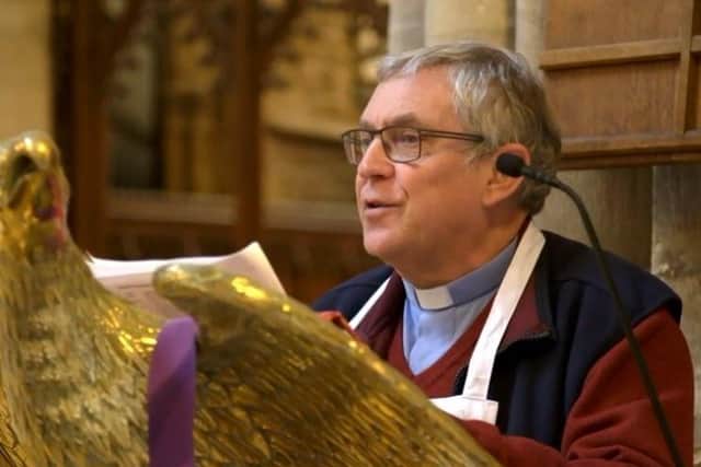 Rev Kevin Ashby, rector of Melton, blesses the pies at the British Pie Awards at St Mary's Church EMN-200925-111208001