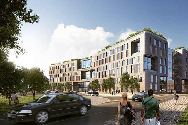 What the front of Glenfield Hospital will look like if proposals to revamp Leicester's hospital services are adopted following public consultation EMN-200925-173756001