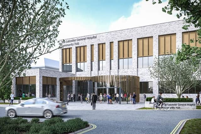 What the front of Leicester General Hospital will look like if proposals to revamp Leicester's hospital services are adopted following public consultation EMN-200925-173817001