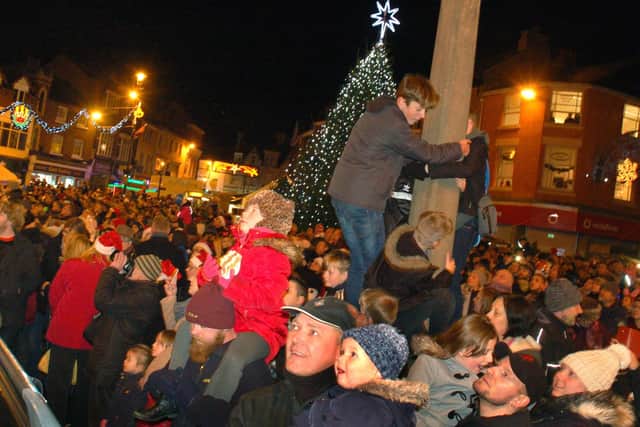 Festive folk gather to enjoy the fireworks and lights in Melton  in November 2017 at the annual switch-on event EMN-200610-151459001