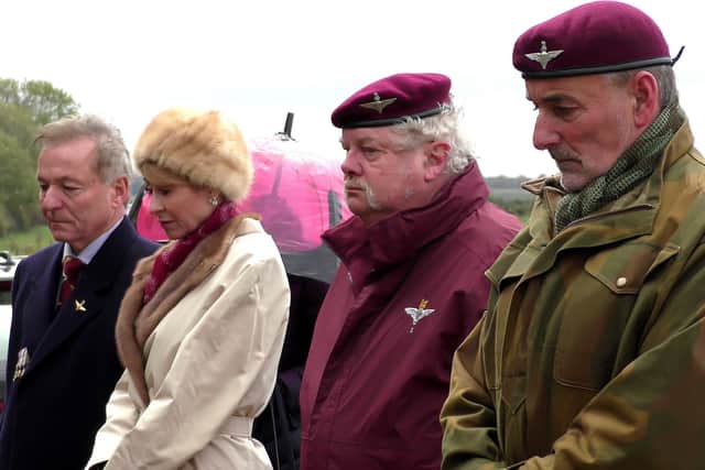 The annual memorial reunion service for members of the 151/156 Battalion The Parachute Regiment Association at Saltby Airfield EMN-201013-124328001