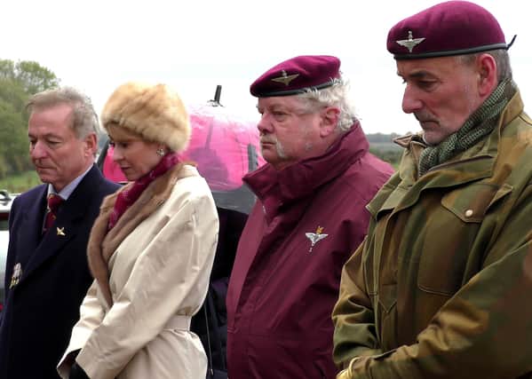 The annual memorial reunion service for members of the 151/156 Battalion The Parachute Regiment Association at Saltby Airfield EMN-201013-124328001