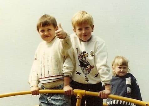 Pete Bullock and Paul Huddlestone (left) pictured during their happy childhood days in Melton EMN-200910-105802001