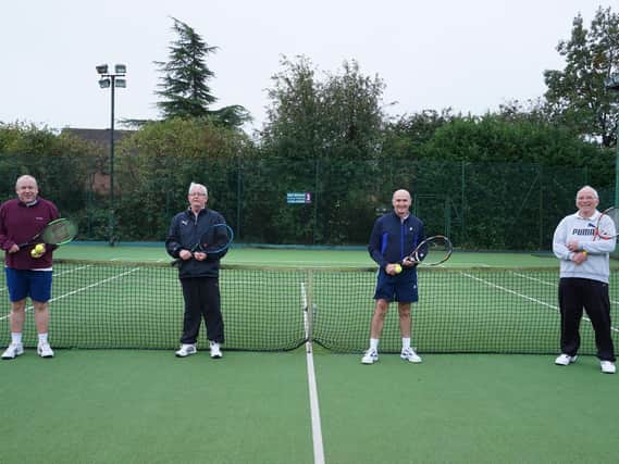 The mens fourth team of, from left, Richard Evans, Joe Cunningham, Edwin Shufflebotham and Selwyn Carter.