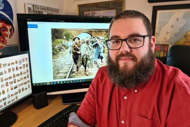 Tom Marshall, a professional photograph colouriser and restorer based in Old Dalby EMN-201021-174040001