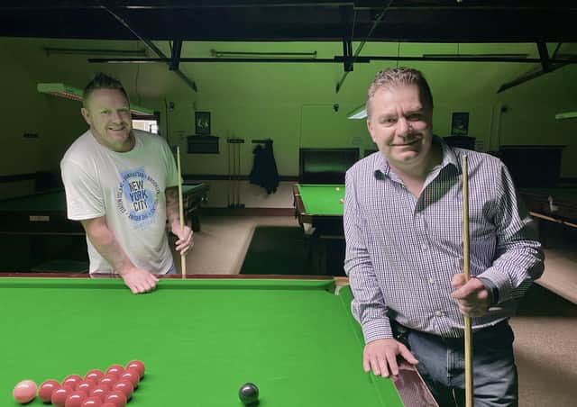 Winner Neil Carter (left) and runner-up Craig Heaney.