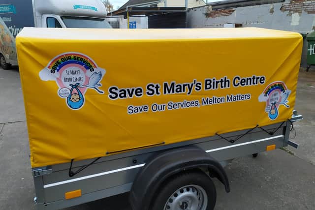 The bright trailer commissioned by Melton Matters to help the campaign to save St Mary's Birth Centre from closure EMN-201011-153718001