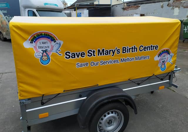 The bright trailer commissioned by Melton Matters to help the campaign to save St Mary's Birth Centre from closure EMN-201011-153718001