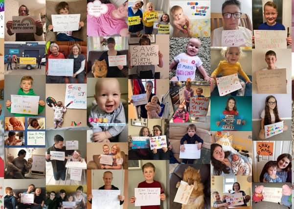 The placard selfies from families who have used Melton's baby unit which have been contributed to the new video campaigning to save it from closure EMN-201011-125539001