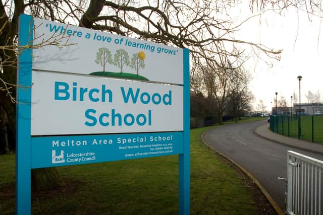 The sign outside Birch Wood Area Special School at Melton EMN-201113-092335001