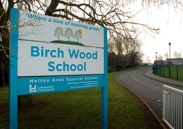 The sign outside Birch Wood Area Special School at Melton EMN-201113-092335001
