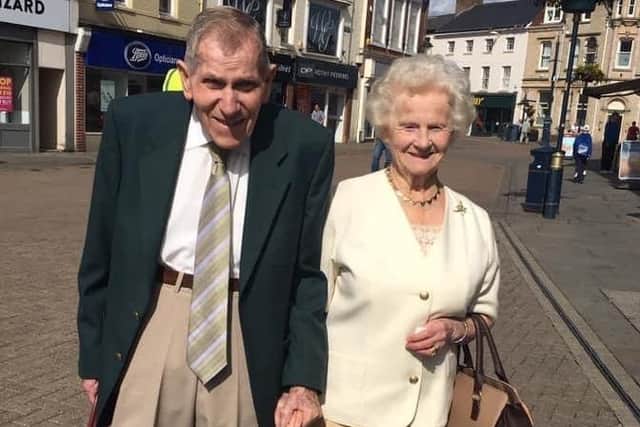 Leslie and Joyce Payne pictured around three years ago in Melton, as many remember them, hand-in-hand EMN-201116-112238001