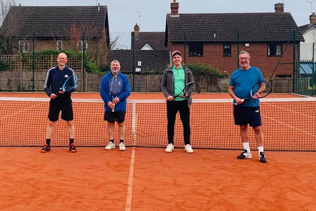 Hamilton Men’s Third team - Graham Brown, Graham Hall, George Simpson and Steve Thompson.