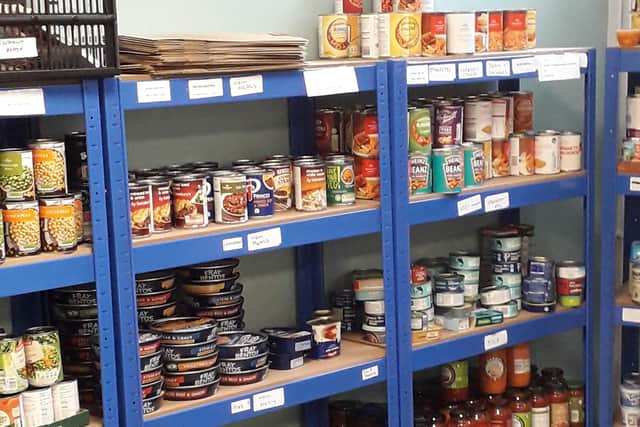 Some of the latest donated food at Melton's Storehouse food bank ready for delivering to people enduring financial hardship EMN-201118-175137001