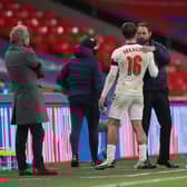 Gareth Southgate with Jack Grealish. Photo: Getty Images.