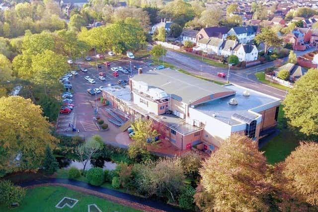 An aerial view of Waterfield Leisure Centre in Melton
PHOTO Mark @ Aerialview360 EMN-201126-172729001