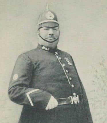 Pc John William Stephens, aka Pc Tubby, pictured on duty in the early 1900s EMN-200312-180755001