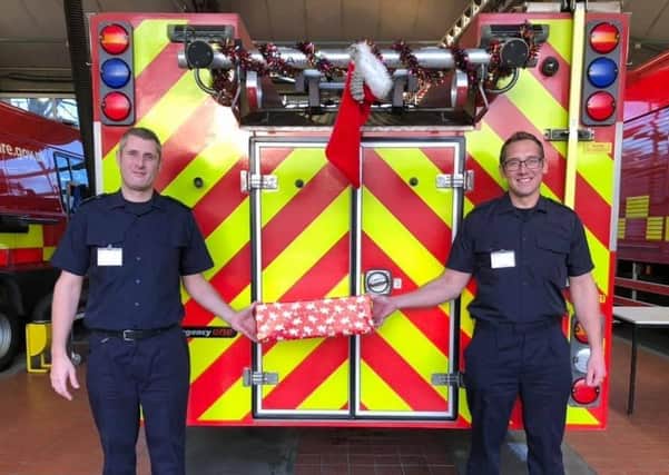 Firefighters launch their Christmas shoebox appeal - donations can be left at Melton and Oakham Fire Stations EMN-200812-102629001