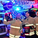 Firefighters Brent Penniston, Mark Bean and Matt McMullan with Melton's Trumpton Fire Engine last year
PHOTO: Tim Williams EMN-200912-172049001