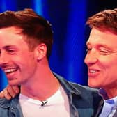 Melton man Ben Manship (left) pictured with host Ben Shephard on ITV gameshow, Tipping Point EMN-201112-171641001