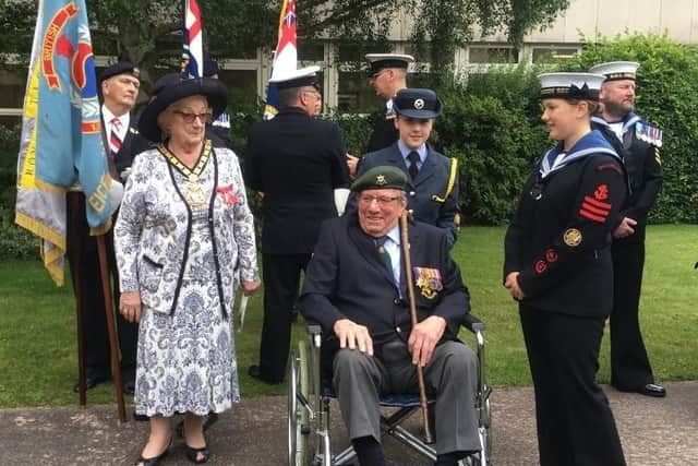 Jim Posnett pictured last year at an Armed Forces Day at the Leicestershire County Council HQ EMN-201212-095851001