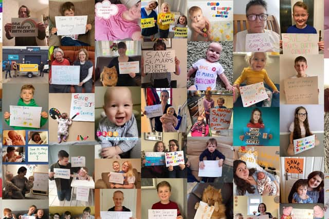 The placard selfies from families who have used Melton's baby unit which were contributed to a new video campaigning to save it from closure EMN-201215-121426001