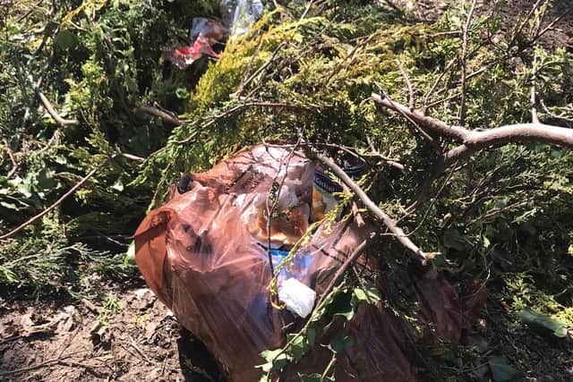 Rubbish from a Melton resident's home is discovered on local farmland - the woman involved has been fined for using an unregistered refuse collector
PHOTO MELTON BOROUGH COUNCIL EMN-201215-085506001