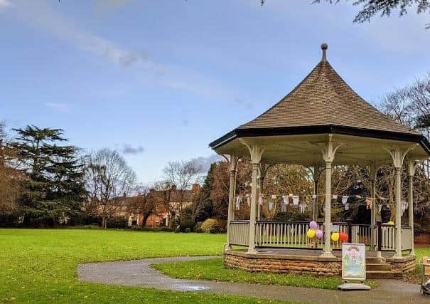 Messages of support for St Mary's Birth Centre and and baby grows left by campaigners at the Melton Bandstand on Sunday EMN-201222-104637001