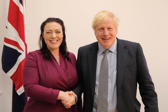 Alicia Kearns, MP for Rutland and Melton, with Prime Minister Boris Johnson EMN-201224-115355001