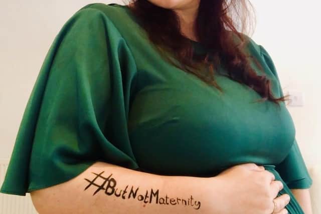 Alicia Kearns poses for an image to support her campaign to get all NHS Trusts to ensure women have partners with them during all stages of labour and all major scans EMN-201224-121558001