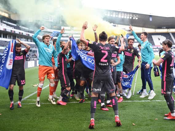 Leeds United secured promotion but their fans were at home.Photo: Getty Images