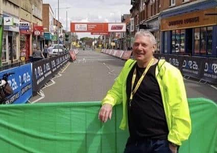 Tony Palmer pictured marshalling at the Melton CiCLE Classic, which he did every year EMN-210801-161422001