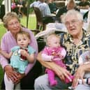 The late Rosemary Nall pictured at a family party with husband Barry and some of their great-grandchildren EMN-211101-155911001