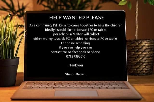 An appeal has been launched for donations of laptops or tablet computers for use by schoolchildren in Melton during the Covid lockdown EMN-211201-113257001