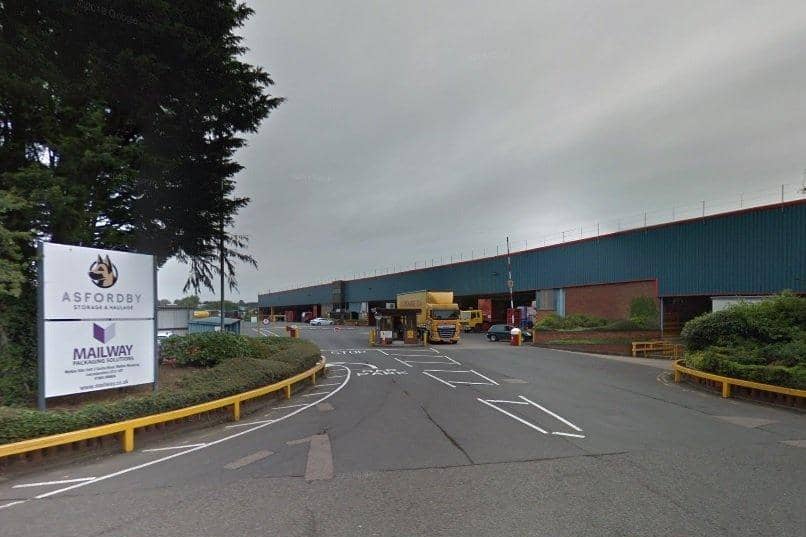 The entrance to Asfordby Storage and Haulage on Saxby Road, Melton EMN-210126-171223001