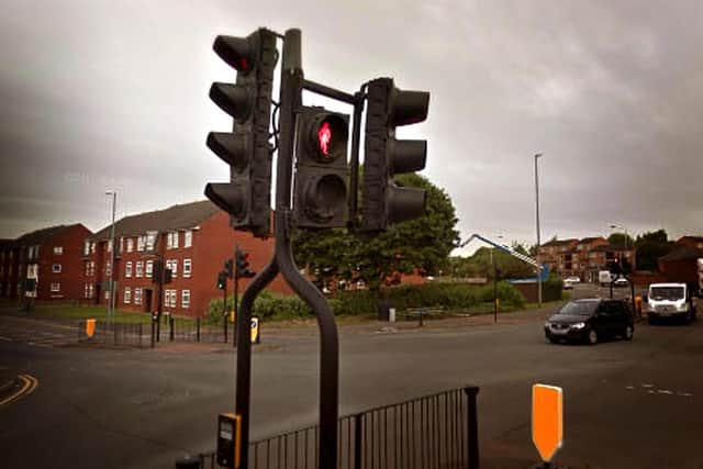 The junction of Norman Way with Thorpe End in Melton - if the proposed interim transport strategy proposals were eventually approved vehicles would only be able to turn right into Thorpe End from Norman Way and not vice versa EMN-210121-162202001