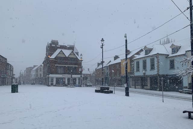 Melton Market Place covered in a blanket of snow this weekend
PHOTO MELTON BID EMN-210125-170555001