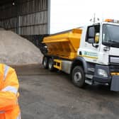 County Councillor Trevor Pendleton at a Leicestershire gritting barn EMN-210129-163709001