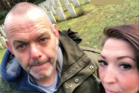 John and Sharon Esser, a Dutch couple who have adopted the grave of a British war hero EMN-210302-085447001