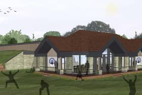 An artist's impression of the planned new pavilion and indoor cricket school courtesy of the Belvoir Cricket and Countryside Trust EMN-210102-120411001
