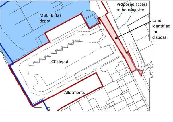 The section of Lake Terrace which developers need to buy as part of their access to a new housing development EMN-211002-135414001