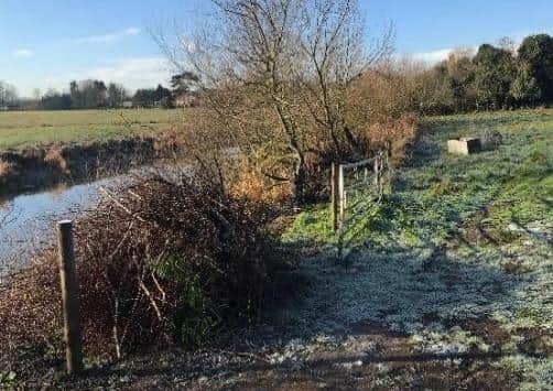 The the site where 10 new homes could be built off Asfordby Road, adjacent to the River Eye EMN-210226-125233001