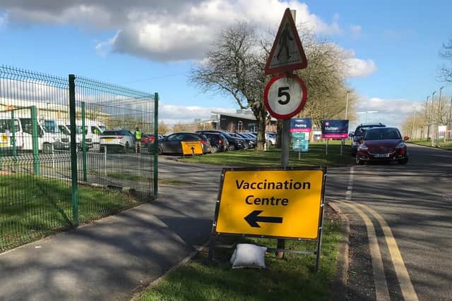 The Melton Covid vaccination centre at Melton Sports Village EMN-210203-171156001