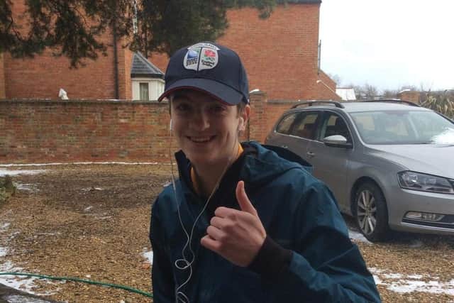 Harby teenager Jonathan Hedley, who raised more than £2,500 for a cancer charity by running 10km a day for two weeks EMN-210803-163605001